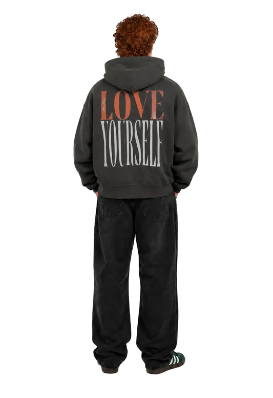 Monochrome Love Dose Hoodie - Stone Grey