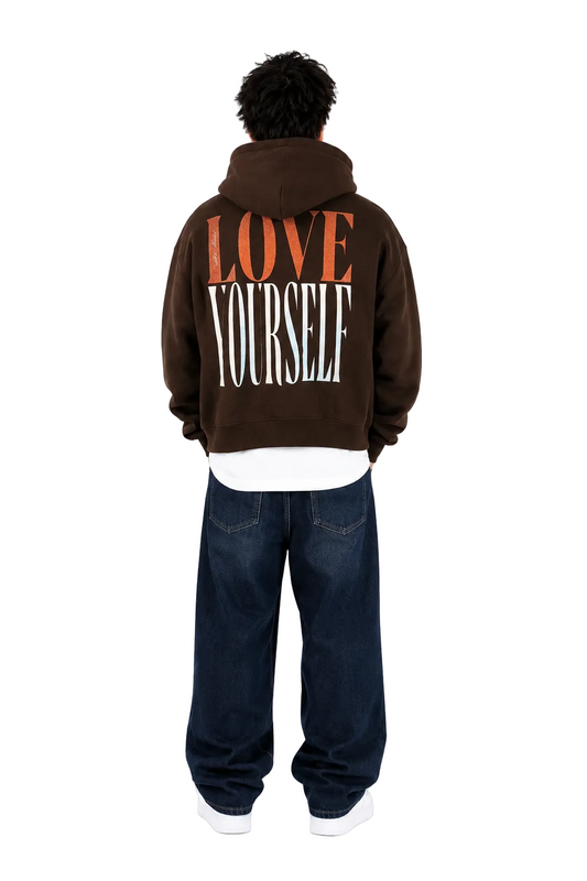 Monochrome Love Dose Hoodie - Velvet Brown