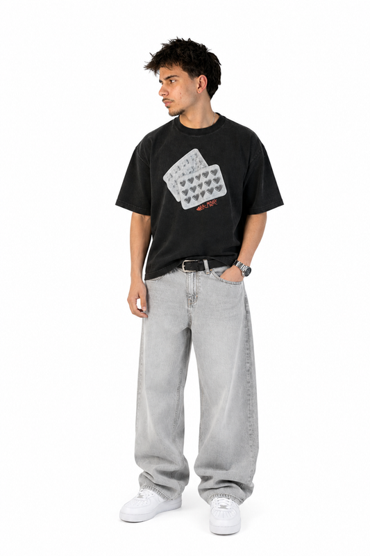 Monochrome Love Dose Tee - Vintage Black